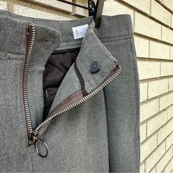 NWT Gap High Rise Wide Leg Crop Pants O-Ring Zip Gray - Picture 11 of 13